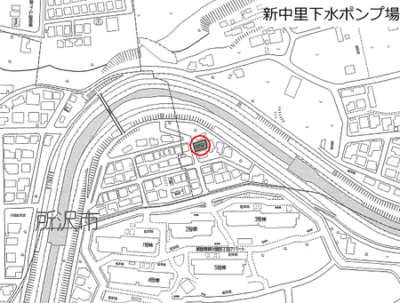 新中里下水ポンプ場案内図