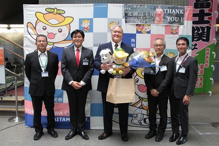 市の四役との写真